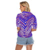 Camisetas de cuello en V para mujer con estampado de cebra de los Buffalo Bills de la NFL