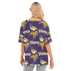 Minnesota Vikings Women's Short Sleeve T-Shirt with Hem Split for Casual Summer Wear