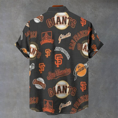 San Francisco Giants Stand Collar Shirt in 110GSM Imitation Flax for Ultimate Comfort and Style