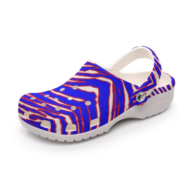 Nfl Football Buffalo Bills zubaz zebra print Men's Classic Clogs