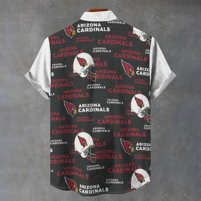 Arizona Cardinals Stand Collar Shirt|110GSM Imitation Flax