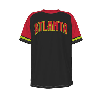 Varsity Atlanta Hawks NBA basketball O-neck Short Sleeve T-shirt