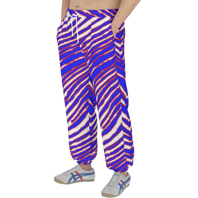 Pantalones deportivos gruesos para hombre con estampado de cebra de los Buffalo Bills de la NFL