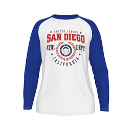 San Diego California Men's Long Sleeve T-shirt With Raglan Sleeve