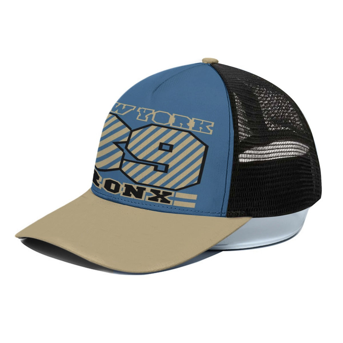New York Bronx 89 varsity blue Unisex Trucker Hat With Black Half-mesh - Jacketon