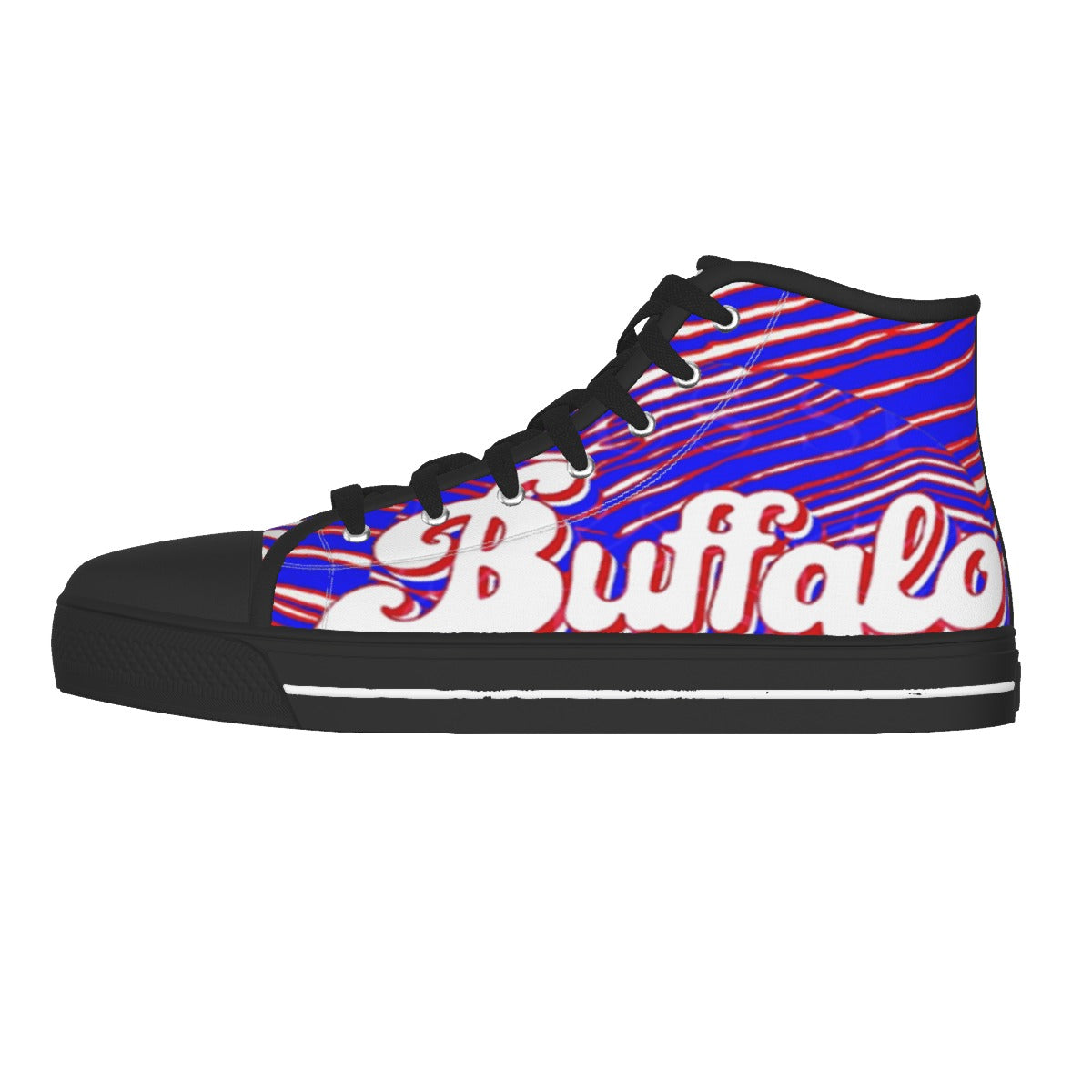 Buffalo Bills Zubaz Black Sole Canvas Shoes