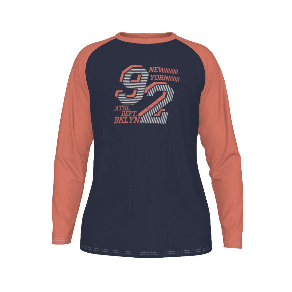 Camiseta deportiva de manga larga para hombre de la ciudad de Nueva York, número 92, con mangas raglán, de Brooklyn