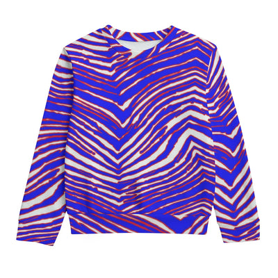 Sudadera de cuello redondo para niño con estampado de cebra de los Buffalo Bills de la NFL | Algodón 310 g/m²