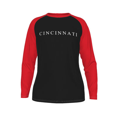 Universidad de Cincinnati - Camiseta de manga larga con mangas raglán de los Bearcats