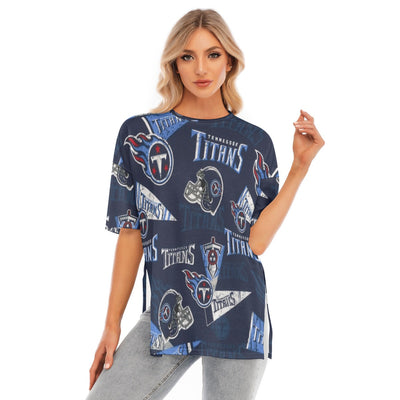 Tennessee Titans Women's Short Sleeve Hem Split T-Shirt