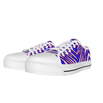 Zapatillas de lona con suela blanca y estampado de cebra de los Buffalo Bills de la NFL