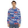 Buffalo Bills Nfl football fans Men's Lapel Collar Shirt With Concealed Placket