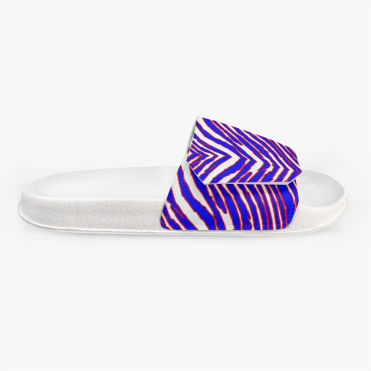 Pantuflas con velcro y estampado de cebra de los Buffalo Bills de la NFL