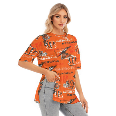 Cincinnati Bengals Women's Short Sleeve Hem Split T-Shirt