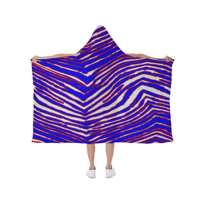 Manta con capucha y estampado de cebra de los Buffalo Bills de la NFL con forro polar suave