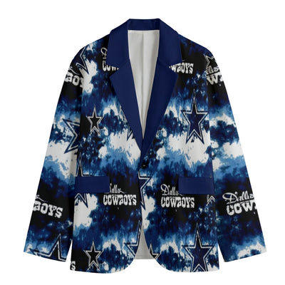 Blazer de cuello de solapa plana de los Dallas Cowboys