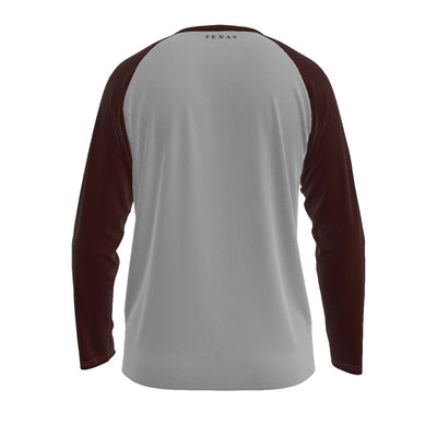 Universidad de Texas A&amp;M - Camiseta de manga larga con mangas raglán de los Aggies
