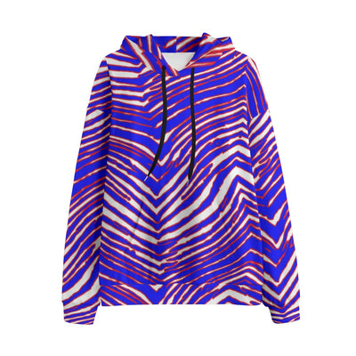 Sudadera con capucha unisex de forro polar con estampado de cebra de los Buffalo Bills de la NFL
