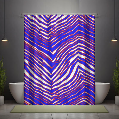 Nfl Football Buffalo Bills zubaz zebra print  Shower curtain 90(gsm)