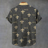 New Orleans Saints Stand Collar Shirt|110GSM Imitation Flax