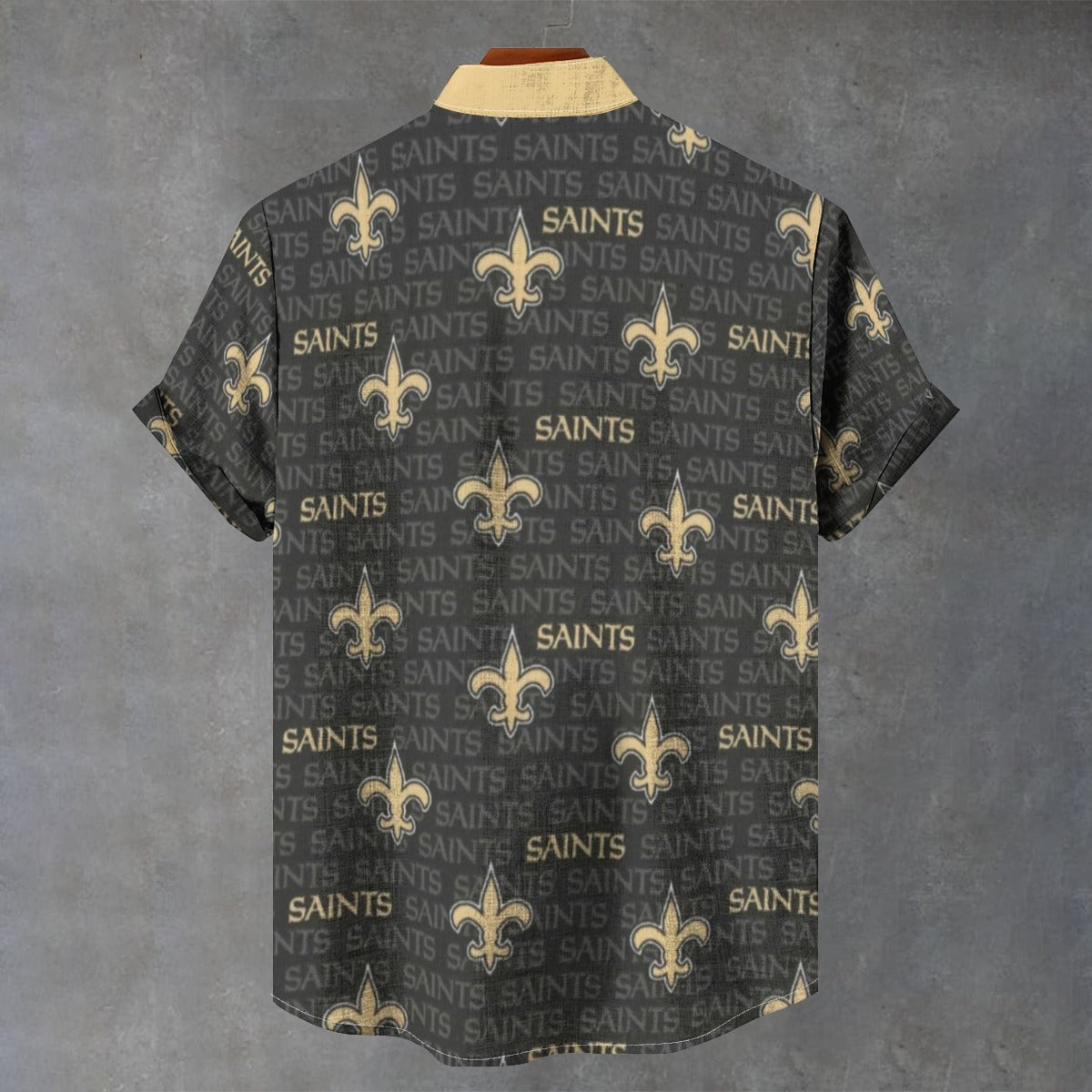 New Orleans Saints Stand Collar Shirt|110GSM Imitation Flax