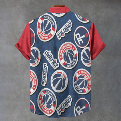 Washington Wizards Stand Collar Shirt|110GSM Imitation Flax - Jacketon
