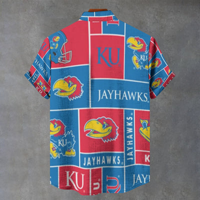 University of Kansas - Jayhawks Shirt|110GSM Imitation Flax