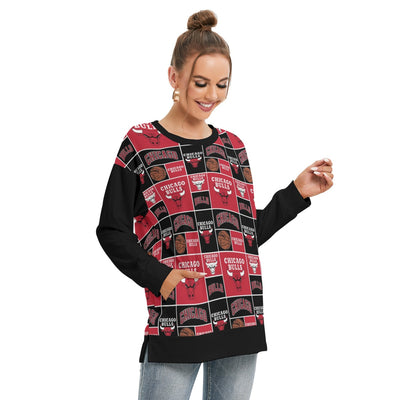 Chicago Bulls Women's Side Split O-neck Sweatshirt