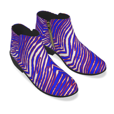 Botas de fútbol americano de la NFL Buffalo Bills Zubaz con estampado de cebra para mujer