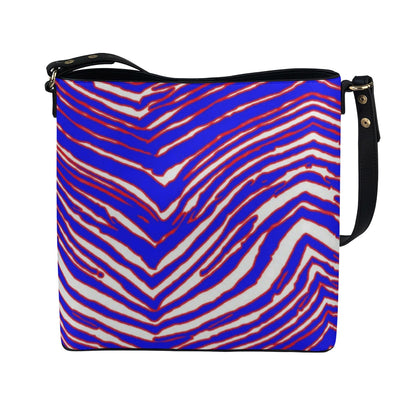 Nfl Football Buffalo Bills zubaz zebra print  Minimalist Square Crossbody Bucket Bag