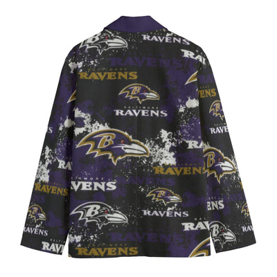 Blazer de cuello de solapa plana de los Baltimore Ravens
