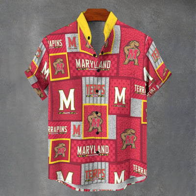 University of Maryland - Terrapins Shirt|110GSM Imitation Flax