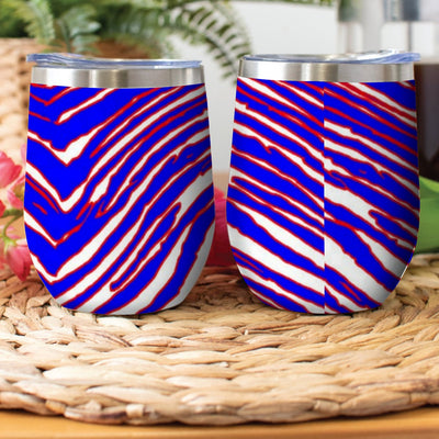 Nfl Football Buffalo Bills zubaz zebra print  Stainless Steel Cup Wine Tumbler