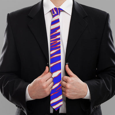 Nfl Football Buffalo Bills zubaz zebra print  Unisex Tie