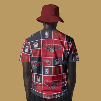 Atlanta Hawks Classic Round Neck T-Shirt Comfortable Loose Fit Jersey Fabric