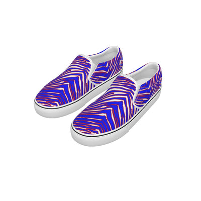 Zapatillas sin cordones con estampado de cebra de los Buffalo Bills de la NFL