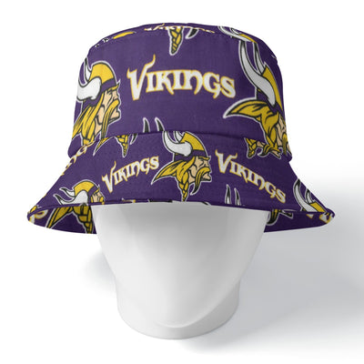 Minnesota Vikings Reversible Double-Sided Bucket Hat Fashionable Polyester Design