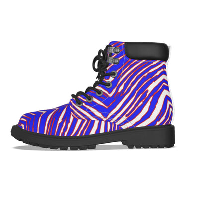 NFL Buffalo Bills zubaz Short Boots red blue white zebra print