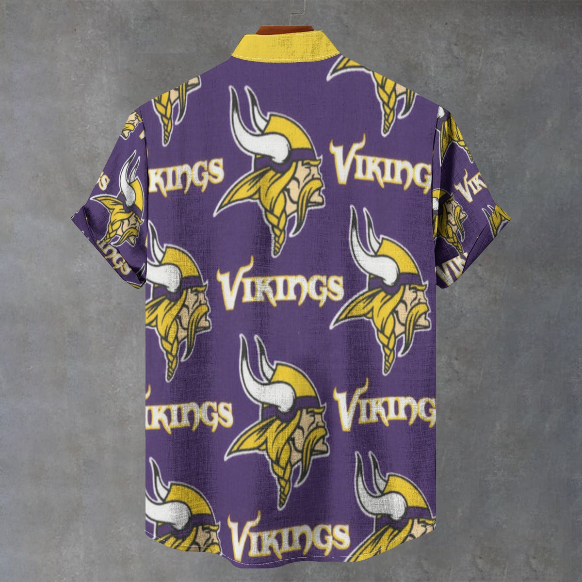 Minnesota Vikings Stand Collar Shirt|110GSM Imitation Flax