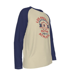 Los Angeles varsity athletic Long Sleeve T-shirt With Raglan Sleeve