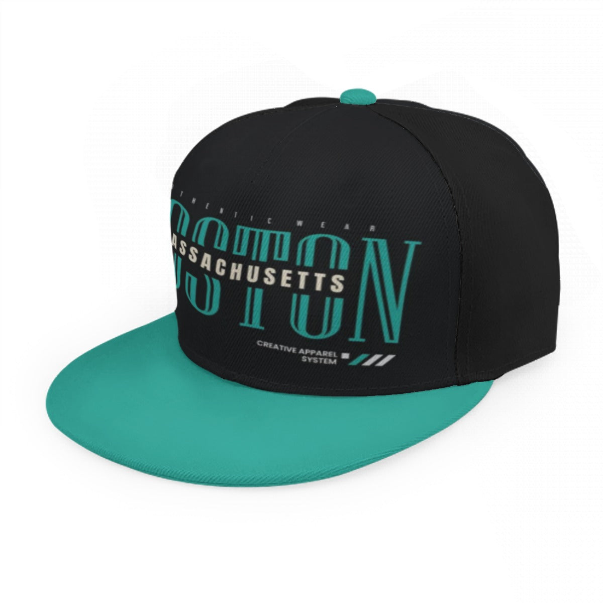 Boston Massachusetts Baseball Cap With Flat Brim - Jacketon