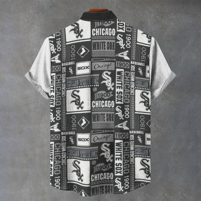 Chicago White Sox Stand Collar Linen Style Shirt for Ultimate Comfort