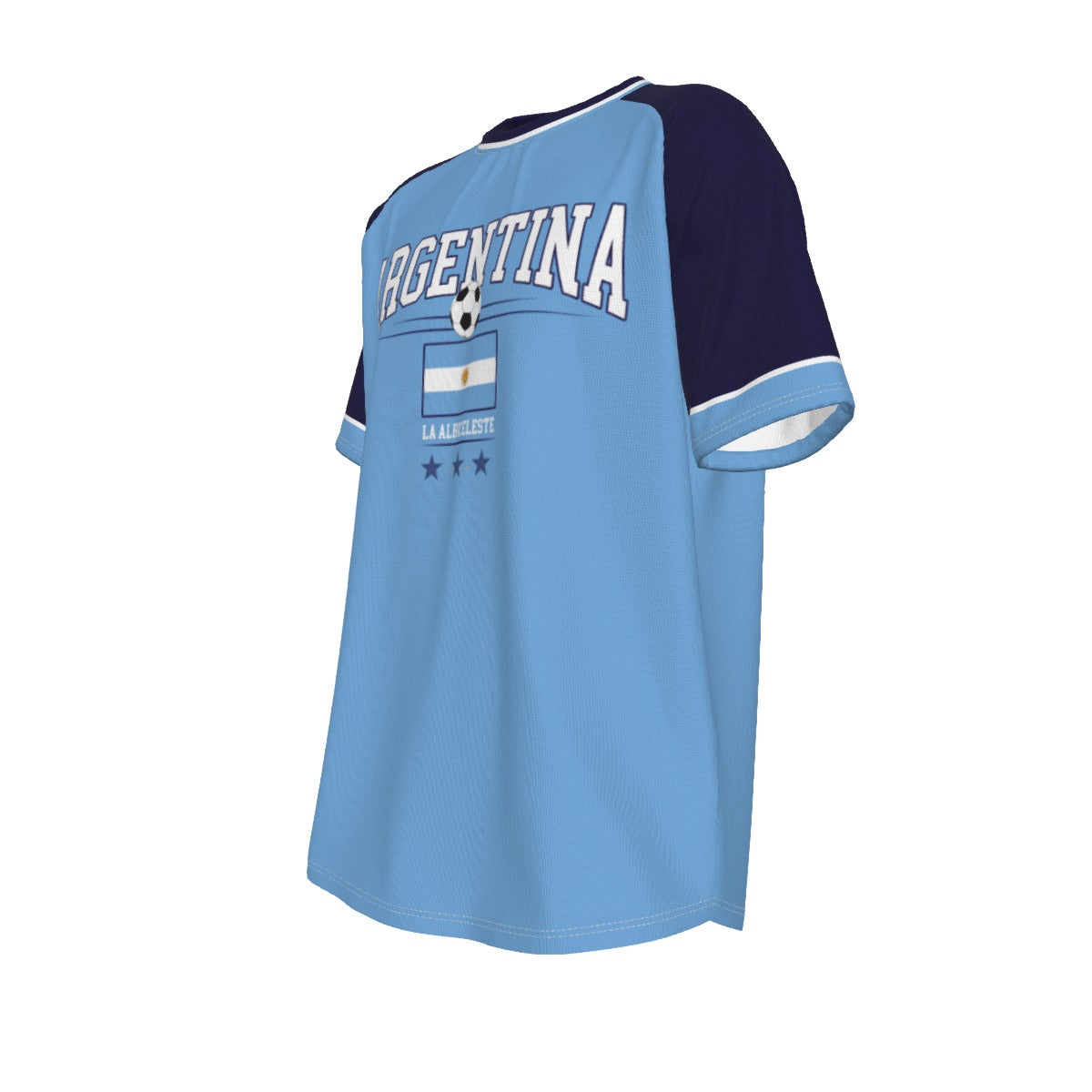 Camiseta del equipo nacional de futbol Argentiona Camiseta de fútbol de manga corta