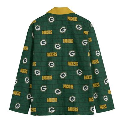 Blazer de cuello de solapa plana de los Green Bay Packers