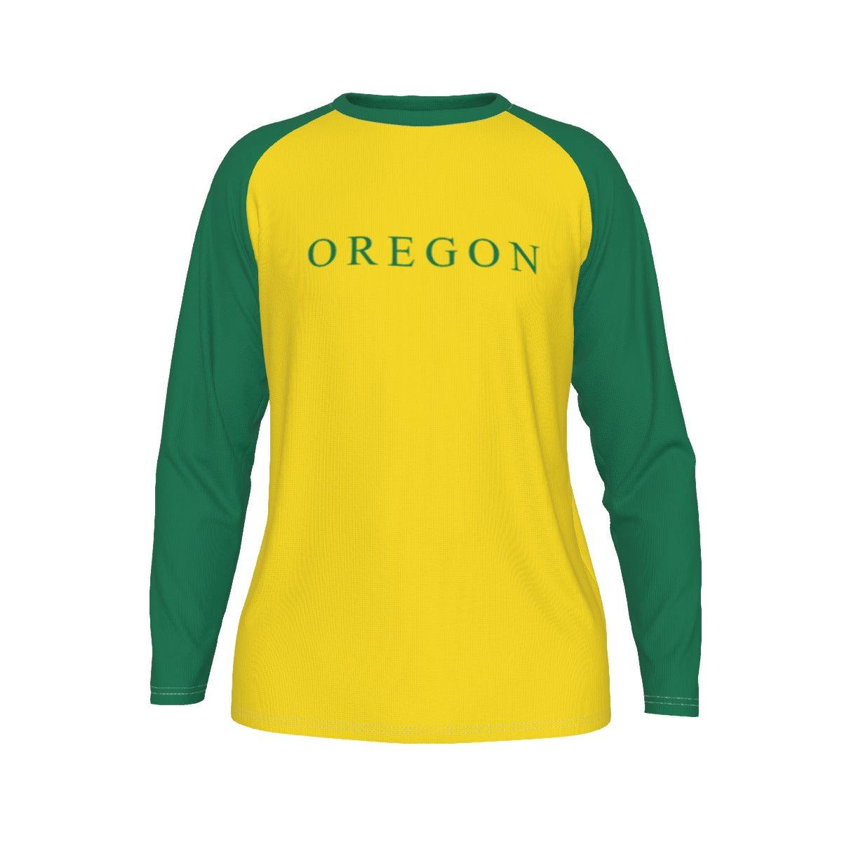 Universidad de Oregón - Camiseta de manga larga con mangas raglán de los Ducks
