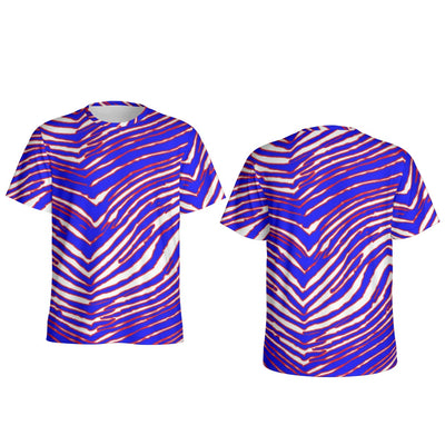 Camiseta de fútbol americano de la NFL Buffalo Bills con estampado de cebra y dobladillo dividido con protección solar