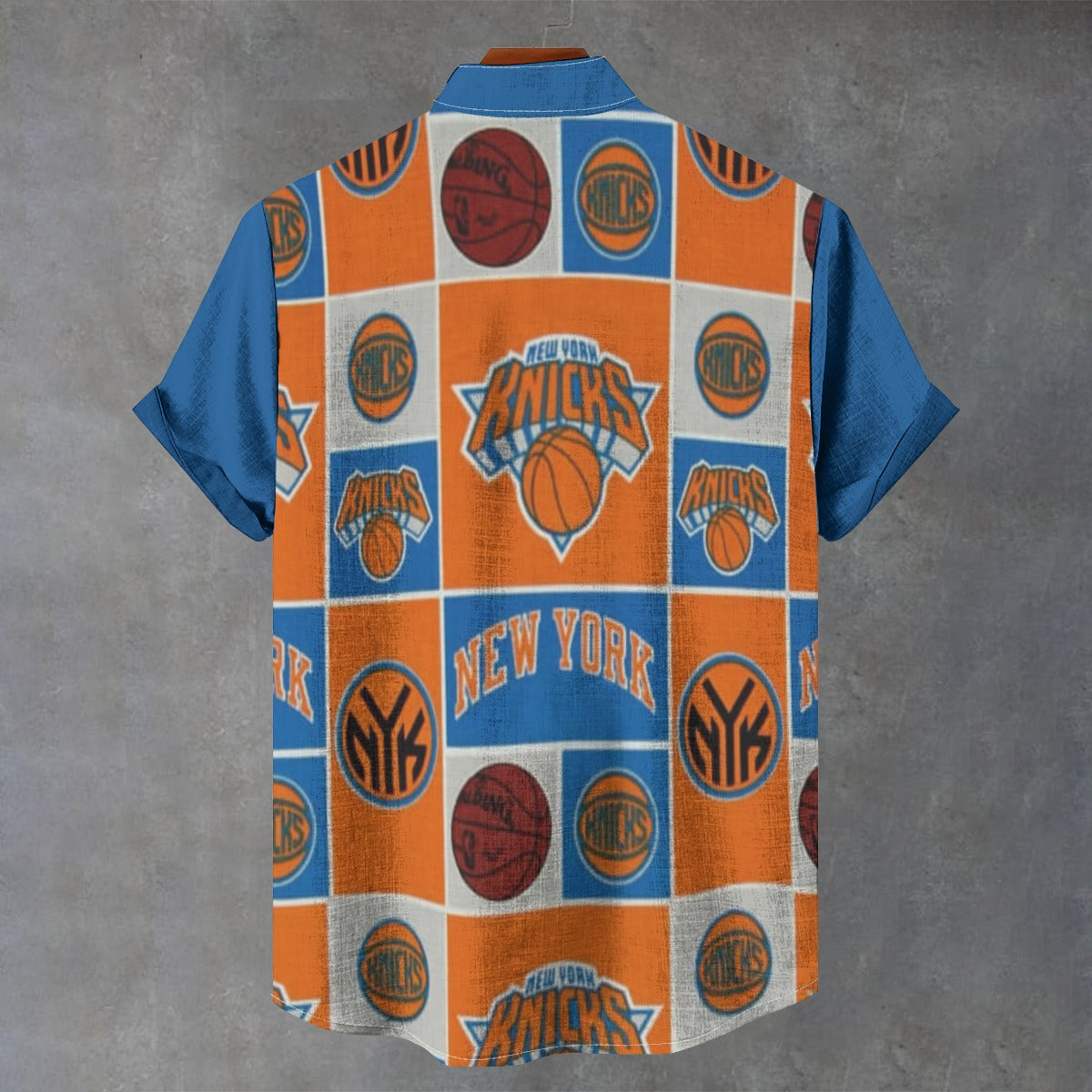 New York Knicks Stand Collar Shirt|110GSM Imitation Flax