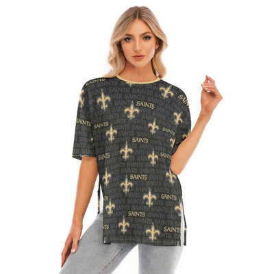 New Orleans Saints Women's Split Hem Short Sleeve T-Shirt
