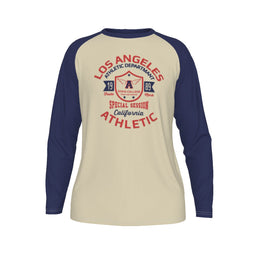 Los Angeles varsity athletic Long Sleeve T-shirt With Raglan Sleeve