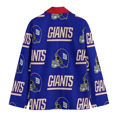 Blazer de cuello de solapa plana de los New York Giants
